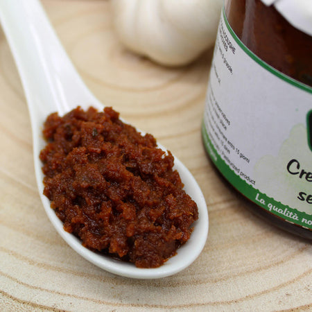 Crema di pomodori secchi con acciughe CANTAFIO GOURMET® crema artigianale con pomodorini secchi Calabresi e Acciughe 280gr