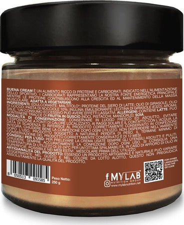 Crema Proteica Spalmabile Buena Cream 250g Nocciola Bianca con Il 20% di Proteine del Siero Latte, Senza Olio Di Palma - T-rex Integrator Alimentari e cura della casa/Marmellate miele e creme spalmabili/Creme e cioccolati spalmabili MyLab Nutrition - Roma, Commerciovirtuoso.it