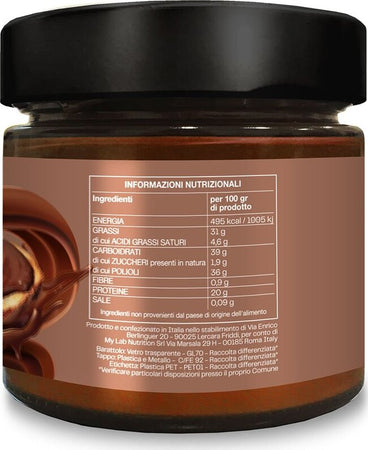 Crema Proteica Spalmabile Cacao e Nocciola Choconuts Cream 250g, con Il 20% di Proteine del Siero Latte con Zero Zuccheri, Senza Olio Di Palma - T-rex Integratori Alimentari e cura della casa/Marmellate miele e creme spalmabili/Creme e cioccolati spalmabili MyLab Nutrition - Roma, Commerciovirtuoso.it