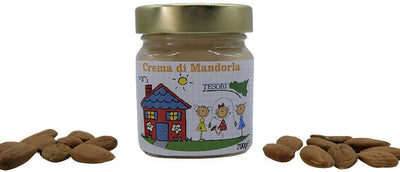 Crema Spalmabile di Mandorle 200gr Prodotta in Italia 20% Mandorle Pure Crema di mandorla Tradizionale Siciliana crema spalmabile Tesori Di Sicilia - Nicosia, Commerciovirtuoso.it