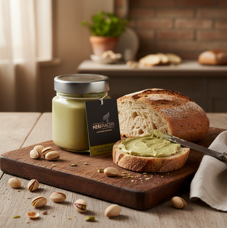 Crema Spalmabile Pistacchio in Vaso Neri Piaceri Cioccolato Artigianale Crema Spalmabile