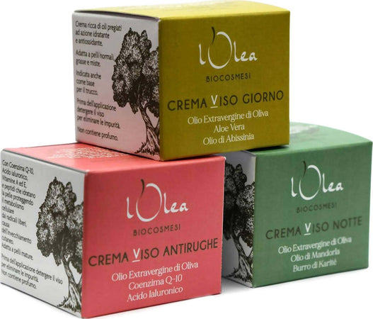 Crema Viso Antirughe Biologica Pelli Mature Crema Giorno/notte Olio Evo Acido Ialuronico Q-10 Emolliente Idratante 100% Naturale Con Ingredienti Da Agricoltura Bio Bellezza/Cura della pelle/Viso/Idratanti/Trattamenti notte/Creme L’Olea Biocosmesi - Castelbottaccio, Commerciovirtuoso.it