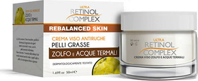 Crema-viso-antirughe-per-pelli-grasse-arricchita-con-zolfo-e-acque-termali-rebalanced-skin-ultra-retinol-complex