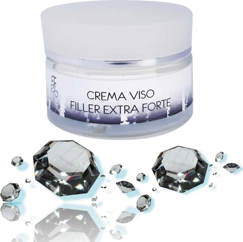 Crema Viso Filler Extra Forte Con Acido Ialuronico 50ml Trattamento Intensivo Anti Rughe Acido Ialuronico Olio Di Argan Made in italy Fc Milano