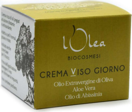 Crema Viso Giorno Biologica Pelli Grasse E Miste Con Olio Evo Abissinia E Aloe Vera Crema Idratante Ristrutturante 100% Ingredienti Da Agricoltura Bio Bellezza/Cura della pelle/Viso/Idratanti/Trattamenti giorno/Creme L’Olea Biocosmesi - Castelbottaccio, Commerciovirtuoso.it