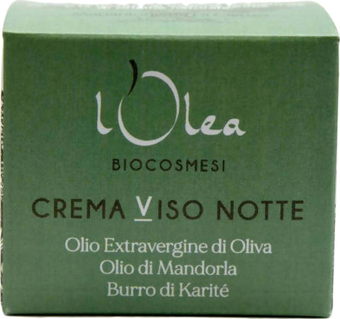 Crema Viso Notte Biologica 100% Olio EVO Argan e Burro di Karitè Trattamento Notte Idratante Per Pelli Secche Crema Naturale Bellezza/Cura della pelle/Viso/Idratanti/Trattamenti notte/Creme L’Olea Biocosmesi - Castelbottaccio, Commerciovirtuoso.it