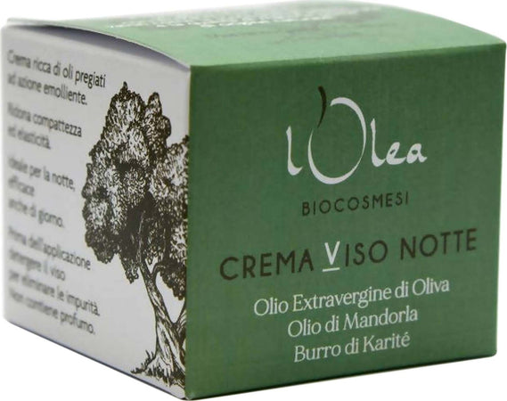 Crema Viso Notte Biologica 100% Olio EVO Argan e Burro di Karitè Trattamento Notte Idratante Per Pelli Secche Crema Naturale Bellezza/Cura della pelle/Viso/Idratanti/Trattamenti notte/Creme L’Olea Biocosmesi - Castelbottaccio, Commerciovirtuoso.it