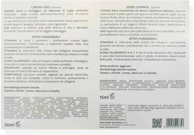 Crema Viso Proage Intensive 30ml + Siero Liftante Proage Specific 15 Ml Confezione Bipacco Phytamin Proage Azione Combinata Vebi Istituto Biochimico Srl