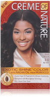 Creme Of Nature Gel Hair Color #3.0 Soft Black Tinta Per Capelli Permanente Nero Con Olio di Argan