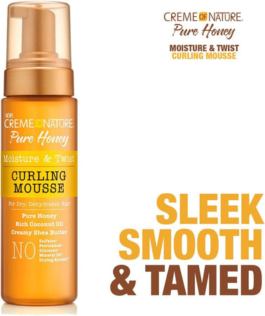 Creme of Nature Pure Honey Forming Curling Mousse 7OZ per Capelli Zero Frizz Capelli Ricci e Afro