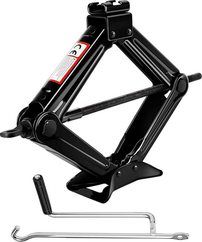 Cric Pantografo DOBO Da 1 Tonnellata – Sollevatore Auto A Forbice In Acciaio, Altezza 10,5-35cm, Kit Di Emergenza