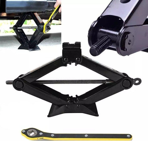 Cric-Sollevatore-Auto-2-Ton-Crick-A-Pantografo-Solleva-2000-Kg-Cambio-Ruote-Each