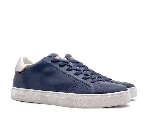 CRIME LONDON LOW TOP ESSENTIAL Sneaker uomo in pelle blu