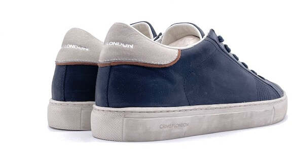 CRIME LONDON LOW TOP ESSENTIAL Sneaker uomo in pelle blu