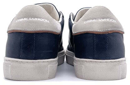 CRIME LONDON LOW TOP ESSENTIAL Sneaker uomo in pelle blu