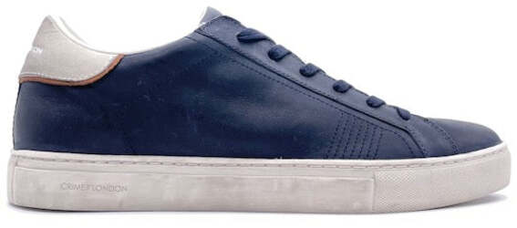 CRIME LONDON LOW TOP ESSENTIAL Sneaker uomo in pelle blu