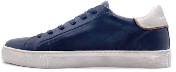 CRIME LONDON LOW TOP ESSENTIAL Sneaker uomo in pelle blu