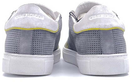 CRIME LONDON Sneaker uomo in nubuk grigio traforato