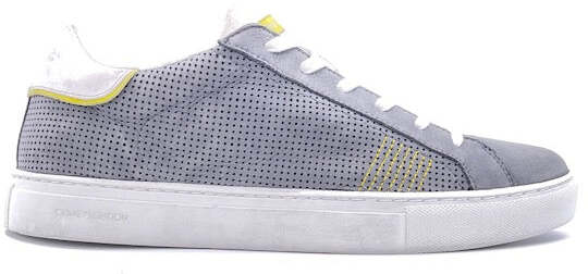 CRIME LONDON Sneaker uomo in nubuk grigio traforato