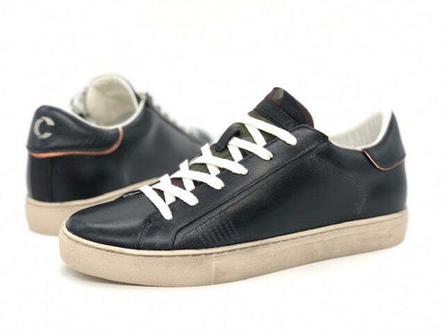 CRIME LONDON Sneaker uomo in pelle color jeans