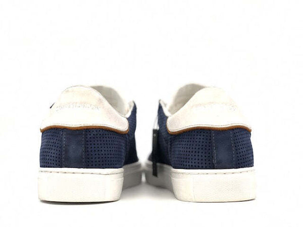 CRIME LONDON Sneaker Uomo Low Top Essential Nabuk Blu