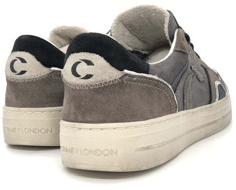 CRIME LONDON Sneaker uomo low top off court grigie