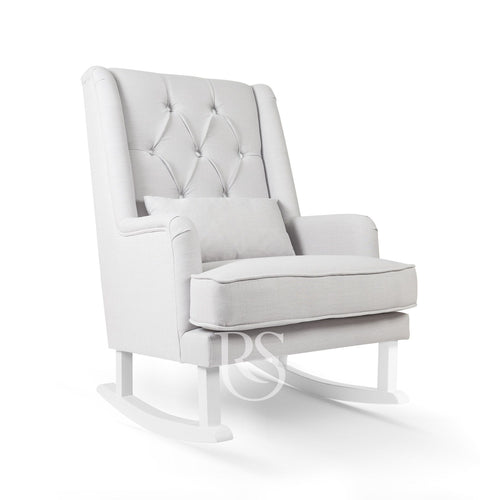 Poltrona Rocking Seat Crystal Royal Rocker Silver Grey/White Legs
