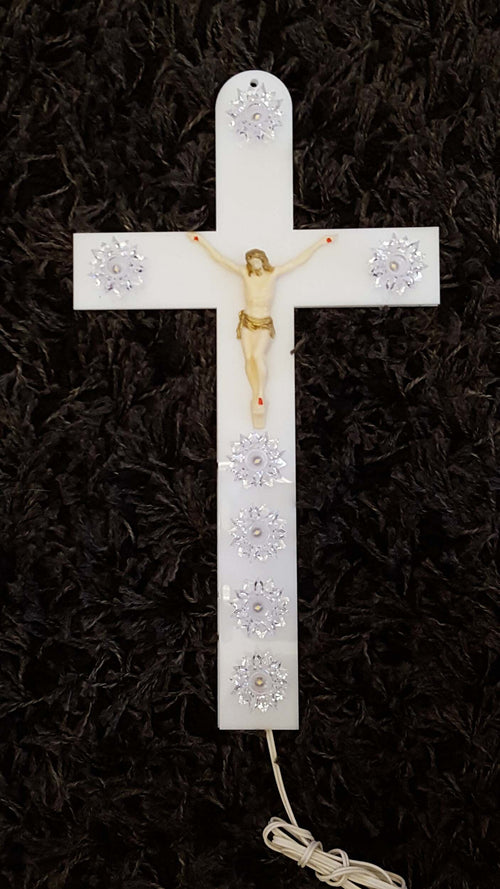 CROCE 7 LED IN PLEXI CON CRISTO