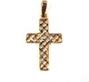 Croce in oro bianco e giallo 750/1000 unisex Pendente Religioso Diamantato