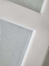 CROCE RIFLESSO IN PLEXIGLASS TRASPARENTE E BIANCO LUCE LED E BATTERIE