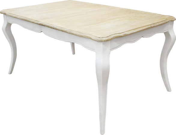 CROSS---tavolo-vintage-in-legno-160/200x100-Bianco-Milani-Home