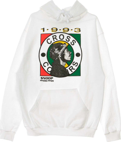 CROSS-COLOURS-Felpa-Cappuccio-Uomo-Snoop-Dogg-White-da-uomo