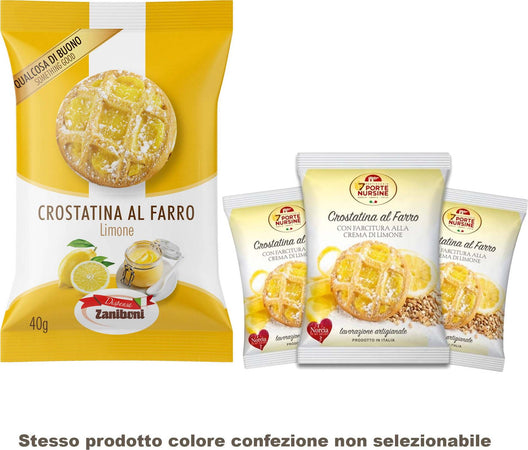 Crostatina Al Farro Con Crema Di Limone Dispensa Zaniboni 40 Gr. Cad. Crostatine Pastafrolla Al Farro Farcite Con Crema Al Limone Alimentari e cura della casa/Pasticceria e prodotti da forno/Dessert/Crostate e torte farcite Non solo alimenti - Albano Laziale, Commerciovirtuoso.it