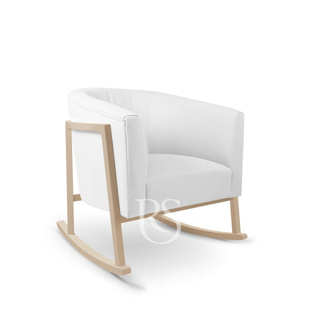 Poltrona Rocking Seat Cruz Rocker Pure White/Natural Legs