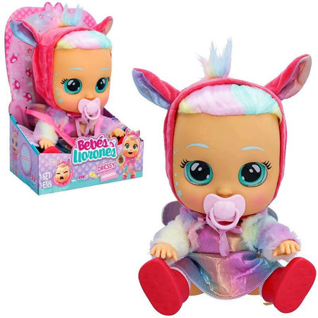 Cry Babies Magic Tearsbabies Dressy Fantasy, Bambola Interattiva Che Piange Lacrime Vere Con Capelli Da Acconciare, Vestiti Da Indossare E Accessori, Gioco Per Bambini E Bambine +1 Anno Imc Toys
