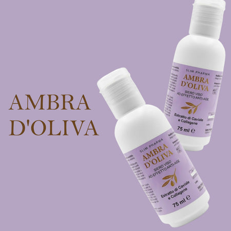 AMBRA D'OLIVA Siero Viso Anti-Età Rigenerante – 75 ml – Con Caviale, Collagene, Coenzima Q10 e Oro – Effetto Levigante e Illuminante