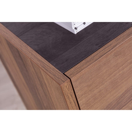 Cassettiera da ufficio Archivio con 2 cassetti per scrivania Da vinci Noce con chiave