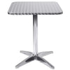 Tavolo quadrato in alluminio con piedi regolabili per bar e ristornate 60 x 60 cm