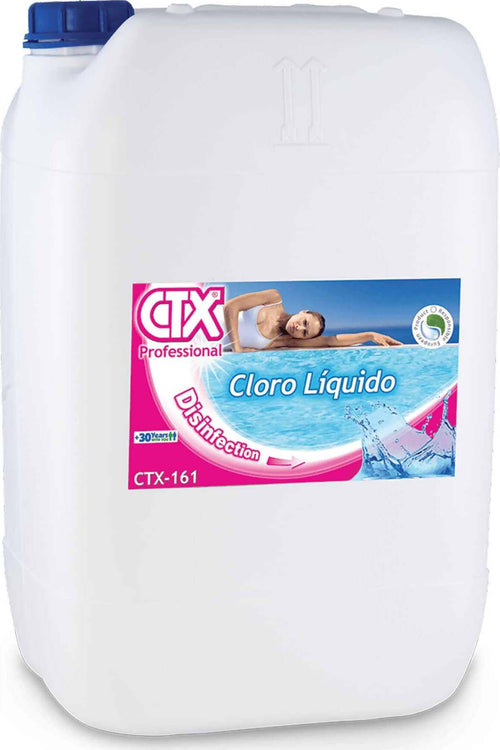 CTX-161 Cloro Liquido 25 kg Ipoclorito di Sodio per Trattamento Acqua Piscina CTX Professionals 25 kg TRATTAMENTO CHIMICO Sicily Pool - Acireale, Commerciovirtuoso.it