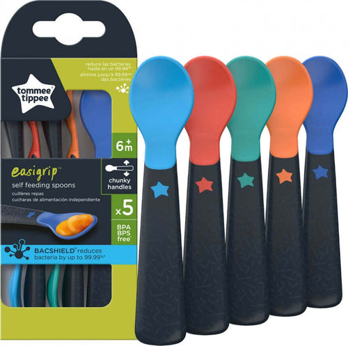 Cucchiai Nutrizione EasyGrip 5Pz Tommee Tippee Prima infanzia/Allattamento e pappa/Stoviglie/Posate/Set di posate La Casa Del Bebè - Napoli, Commerciovirtuoso.it
