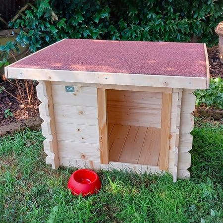 Cuccia per cani in legno di Abete impregnato con tetto apribile "Made in Italy"