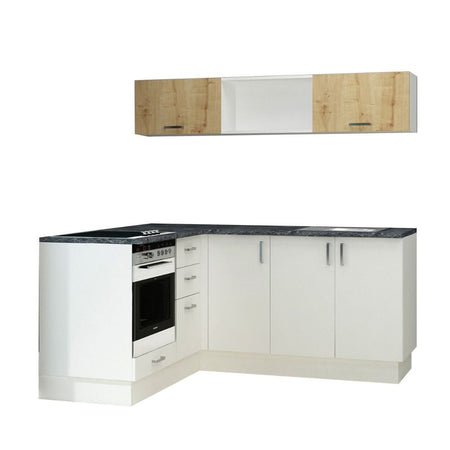 Cucina angolare Cassino bianca 180x160 reversibile