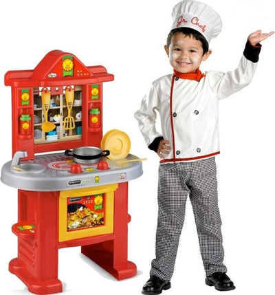 Cucina-Cuoco-Mr-Chef-Con-Accessori-Altezza-70-Cm-Per-Bambini-Giochi-Giocattolo