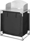 Cucina-Da-Campeggio-Pieghevole-In-Alluminio-Con-Cucinotto-Con-Paravento-Nero
