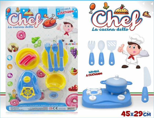 Cucina Dello Chef Cuoco Gioco Con Accessori Blister Bimbo Giochi Giocattolo Giochi e giocattoli/Giochi d'imitazione e accessori di travestimento/Cucina/Cibo Trade Shop italia - Napoli, Commerciovirtuoso.it