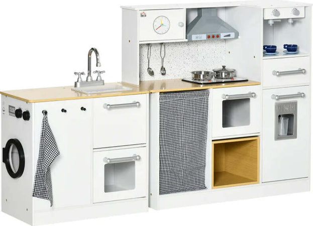 Cucina-Giocattolo-2-Pezzi-per-Bambini-3-6-Anni-con-Utensili-da-Cucina,-Luci-ed-Effetti-Sonori,-in-MDF-e-PP-KJ6350-141V00WTKJ6