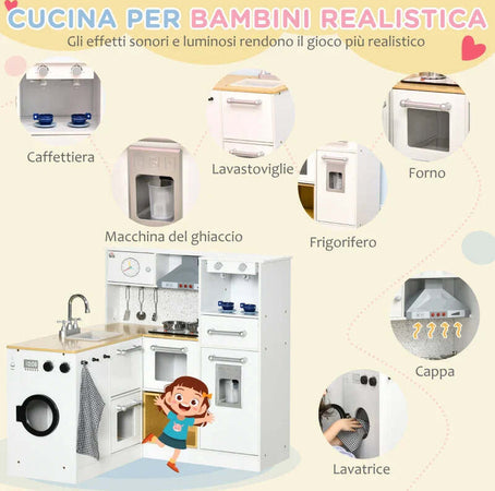 Cucina-Giocattolo-2-Pezzi-per-Bambini-3-6-Anni-con-Utensili-da-Cucina,-Luci-ed-Effetti-Sonori,-in-MDF-e-PP-KJ6350-141V00WTKJ6