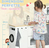Cucina-Giocattolo-2-Pezzi-per-Bambini-3-6-Anni-con-Utensili-da-Cucina,-Luci-ed-Effetti-Sonori,-in-MDF-e-PP-KJ6350-141V00WTKJ6