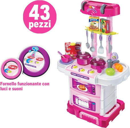 CUCINA GIOCATTOLO BAMBINI RICHIUDIBILE IN TROLLEY FORNELLO LUCI SUONI ACCESSORI ROSA Giochi e giocattoli/Giochi d'imitazione e accessori di travestimento/Cucina/Mini elettrodomestici Trade Shop italia - Napoli, Commerciovirtuoso.it