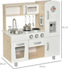 Cucina-Giocattolo-in-Legno-per-Bambini-con-Lavandino-e-Fornelli,-Pentole-e-Utensili-in-Acciaio,-74x30x81cm,-Bianco-ME7350-082ME7